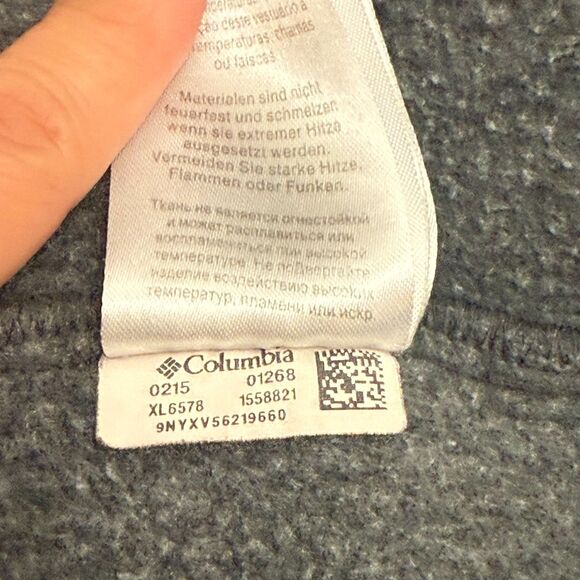 Columbia Women’s Full Zip Fleece Jacket Charcoal Gray Cozy Outdoor Layer size S - Picture 7 of 11